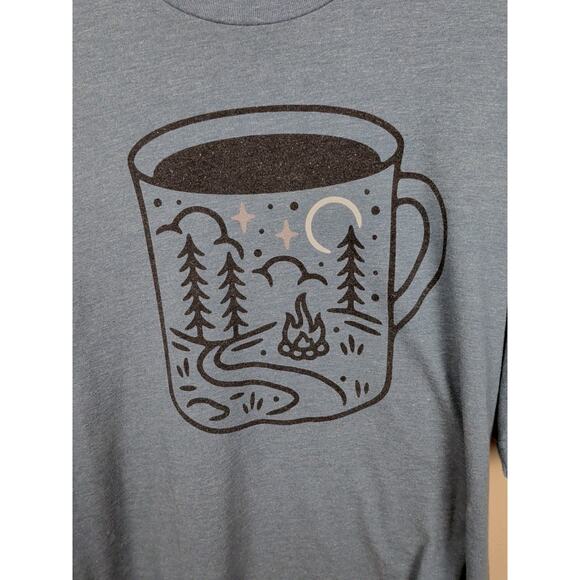 WOHVEN Blue Graphic T-Shirt Cotton Blend Short Sleeve March 2019 Men's XXL - Picture 3 of 5